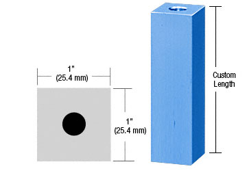 CRL Custom Painted 1" Square Standoff Base Custom Length