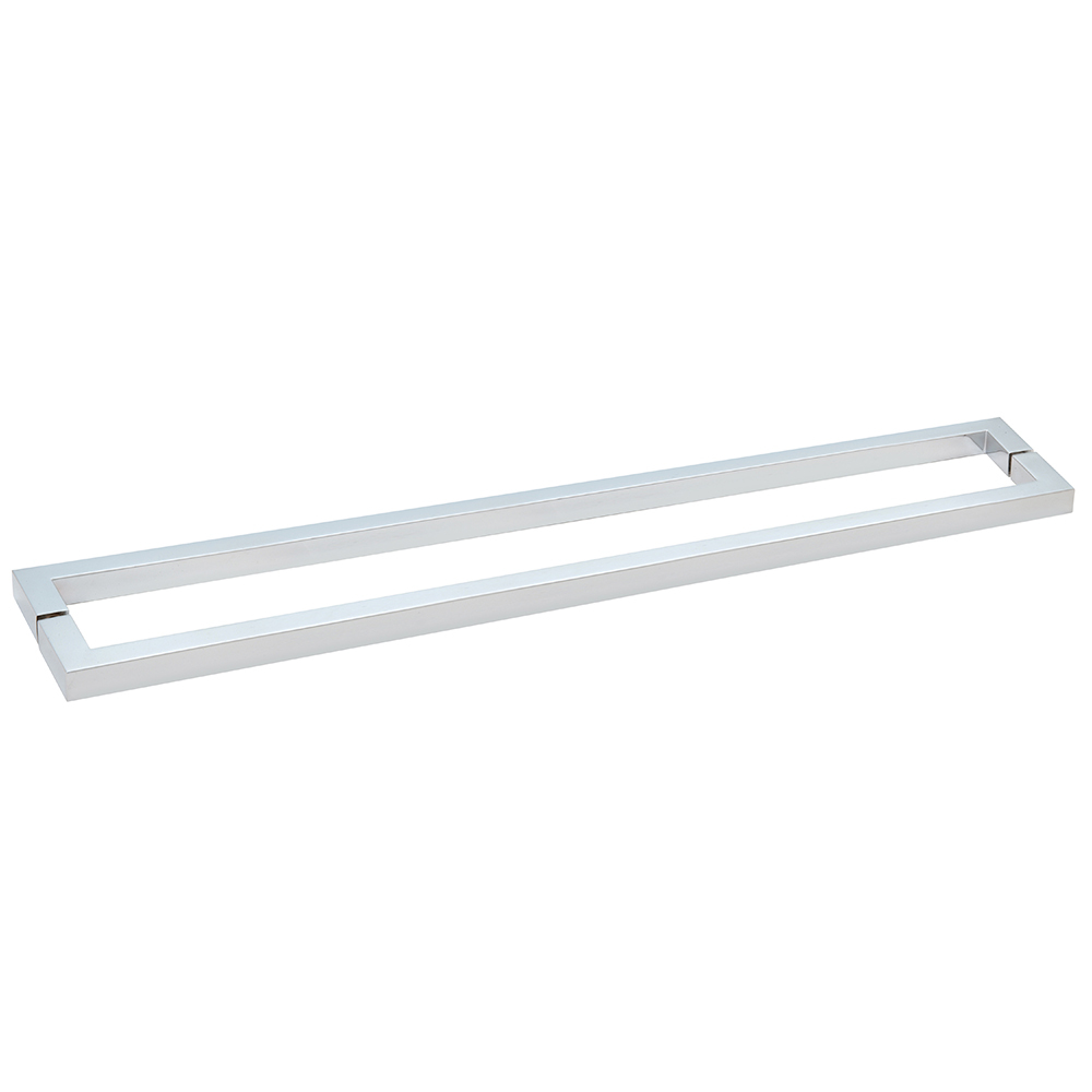 CRL Polished Chrome "SQ" Style 24" Back-to-Back Towel Bar
