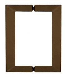 CRL Oil Rubbed Bronze 6" x 6" SQ Series Square Tubing Back-to-Back Pull Handle