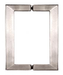 CRL 6" x 6" Square Corner Series Brushed Nickel Back-to-Back Pull Handle