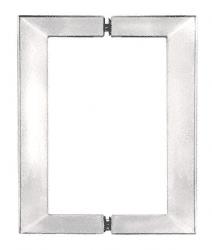 CRL Polished Chrome 6" x 6" SQ Series Square Tubing Back-to-Back Pull Handle