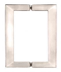 CRL Polished Nickel 6" x 6" SQ Series Square Tubing Back-to-Back Pull Handle