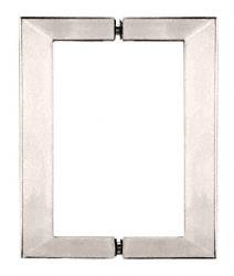 CRL Satin Nickel 6" x 6" SQ Series Square Tubing Back-to-Back Pull Handle