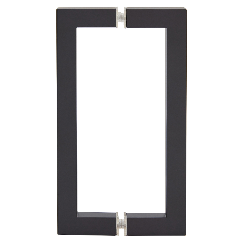 CRL Oil Rubbed Bronze 8" x 8" SQ Series Square Tubing Back-to-Back Pull Handle