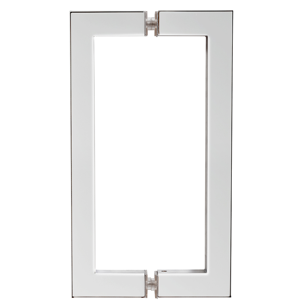 CRL Polished Chrome 8" x 8" SQ Series Square Tubing Back-to-Back Pull Handle