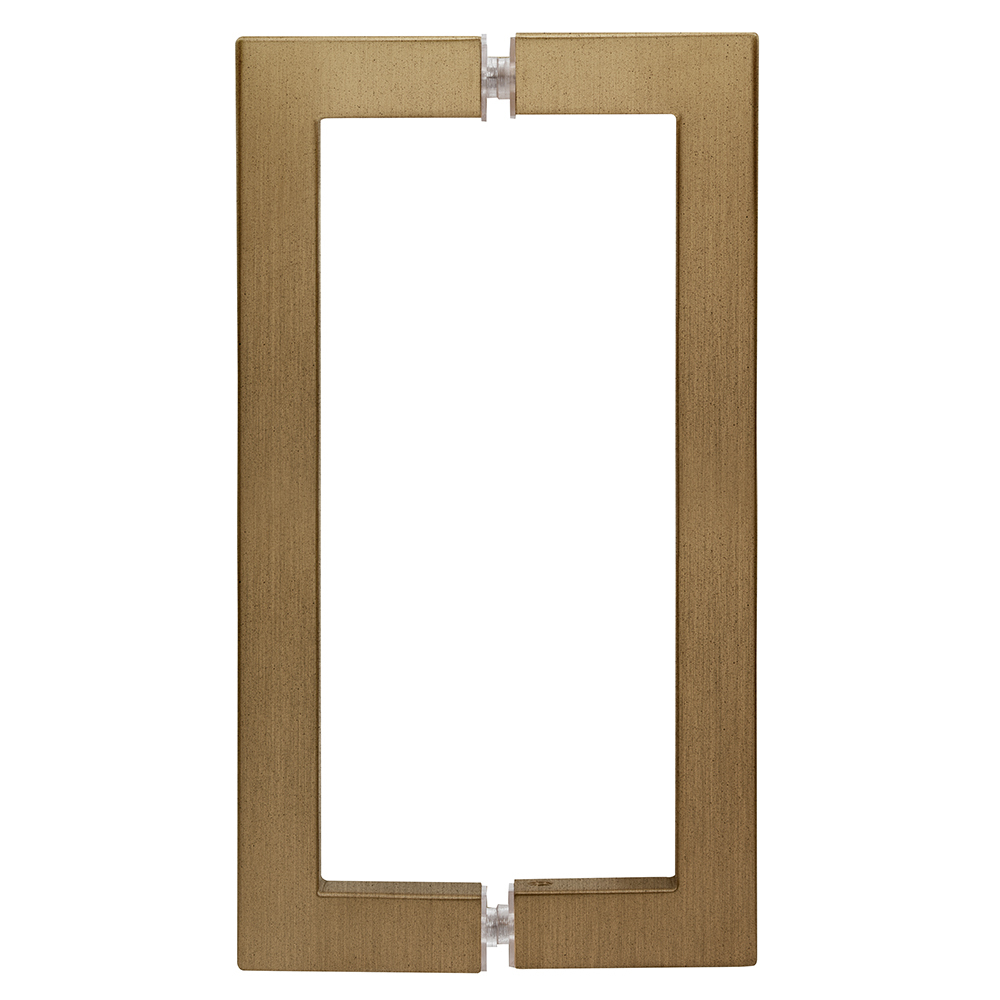 CRL Dark Brushed Bronze 8" x 8" SQ Series Square Tubing Back-to-Back Pull Handle