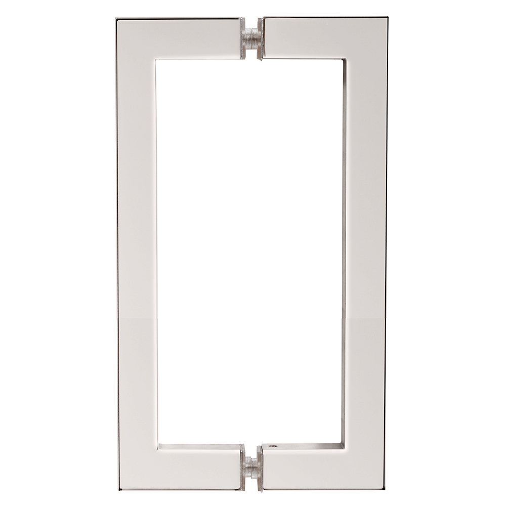CRL Polished Nickel 8" x 8" SQ Series Square Tubing Back-to-Back Pull Handle
