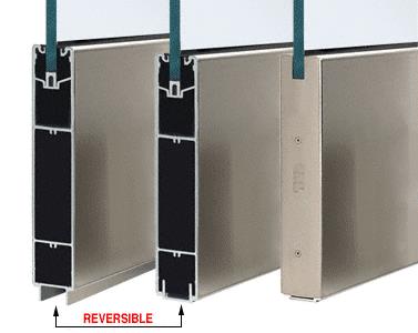 CRL Brushed Stainless 10" Square Sidelite Rail for 5/8" or 3/4" Glass - Custom Length