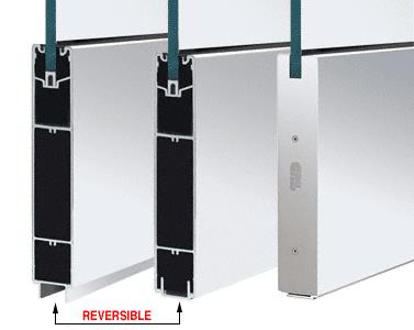 CRL Polished Stainless 10" Square Sidelite Rail for 5/8" or 3/4" Glass - 120 in Long