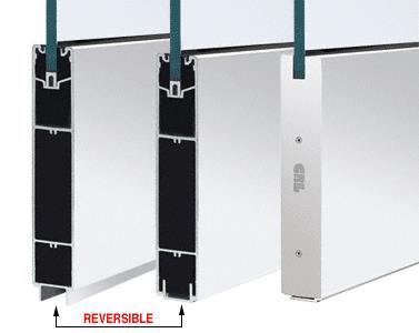 CRL Satin Anodized 10" Square Sidelite Rail for 5/8" or 3/4" Glass - 120 in Long