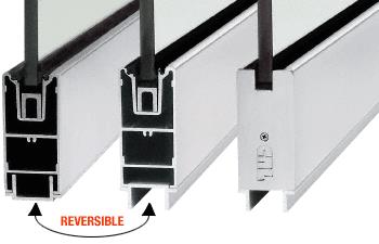 CRL 120" Polished Stainless Steel 4" Square Sidelite Rails for 3/4" (19mm) Glass