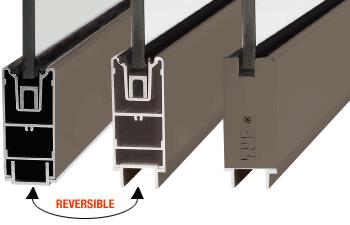 CRL Brushed Stainless Anodized 4" Square Sidelite Rail for 3/4" Glass - Custom Length