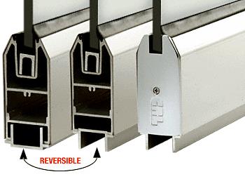 CRL Brushed Stainless 4" Tapered Sidelite Rail - 120" Long