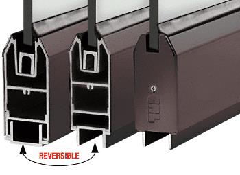 CRL Dark Bronze 4" Tapered Sidelite Rail - 120" Long