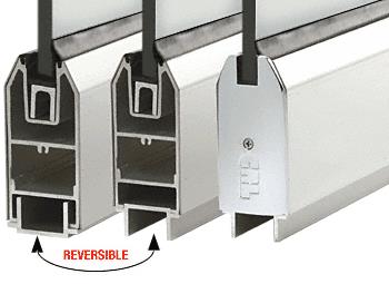 CRL Satin Anodized 4" Tapered Sidelite Rail - 120" Long