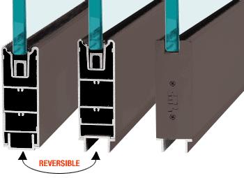 CRL Oil Rubbed Bronze 6" Custom Length Square Sidelite Rail for 3/4" Glass