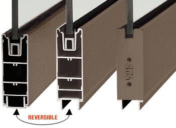 CRL Oil Rubbed Bronze 6" Custom Length Square Sidelite Rail for 3/8" and 1/2" Glass