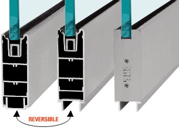 CRL Brushed Stainless 6" Custom Length Square Sidelite Rail for 3/4" Glass