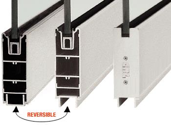 CRL 120" Brushed Stainless Steel 6" Square Sidelite Rails