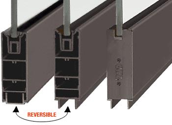 CRL 120" Dark Bronze Anodized 6" Square Sidelite Rails
