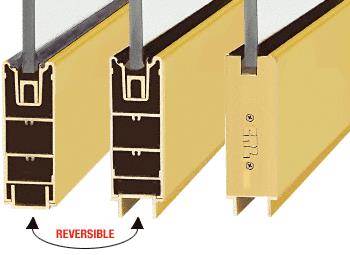 CRL 120" Polished Brass 6" Square Sidelite Rails