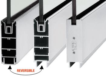 CRL 120" Polished Stainless Steel 6" Square Sidelite Rails