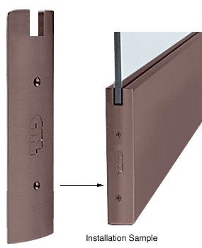 CRL Dark Bronze Anodized 10" Square End Cap for Sidelite Rail