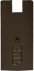 CRL Oil Rubbed Bronze 4" Square End Cap for Sidelite Rails