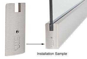 CRL Brushed Stainless 4" Square End Cap for Sidelite Rails