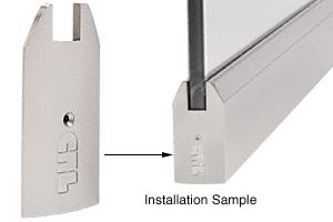 CRL Brushed Stainless 4" Tapered End Cap for Wedge-Lock Sidelite Rails and 3/4" Glass