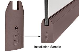 CRL Duranodic Bronze 4" Tapered End Cap for Wedge-Lock Sidelite Rails and 3/4" Glass
