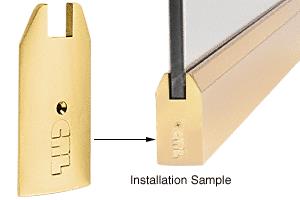 CRL Polished Brass 4" Tapered End Cap for Wedge-Lock Sidelite Rails and 3/4" Glass