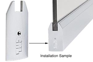 CRL Polished Stainless Steel 4" Tapered End Cap for Wedge-Lock Sidelite Rails and 3/4" Glass
