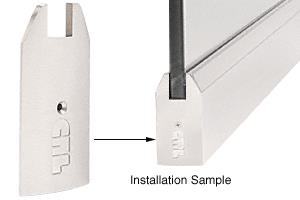CRL Satin Anodized 4" Tapered End Cap for Wedge-Lock Sidelite Rails and 3/4" Glass