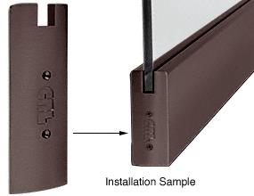 CRL Oil Rubbed Bronze 6" Square End Cap for 3/4" Glass Sidelite Rails
