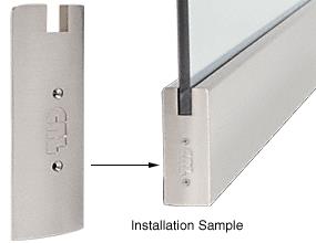 CRL Brushed Stainless 6" Square End Cap for 3/4" Glass Sidelite Rails