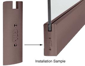 CRL Dark Bronze Anodized 6" Square End Cap for 3/4" Glass Sidelite Rails