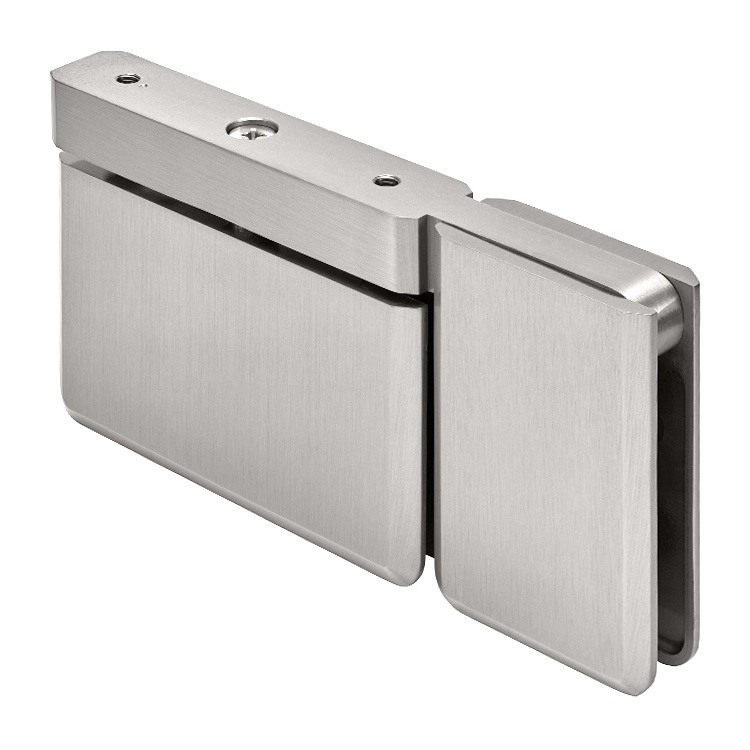 CRL Brushed Nickel Senior Prima Top and Bottom Mount Pivot Hinge with U-Clamp