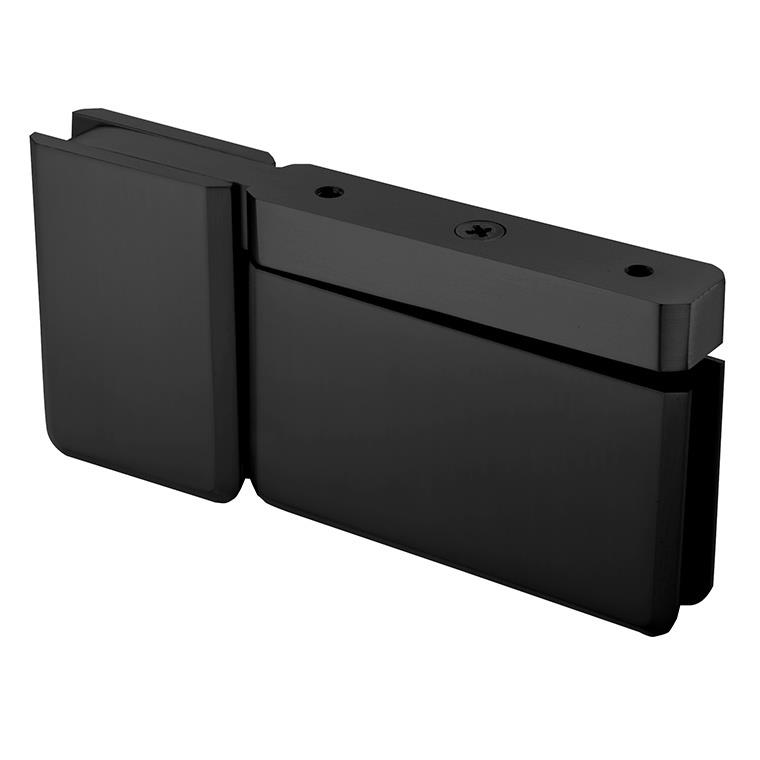 CRL Matte Black Senior Prima Top and Bottom Mount Pivot Hinge with U-Clamp