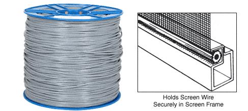 .180" Gray Screen Retainer Spline, Serrated, Bulk 15 Pound Roll