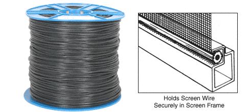 .220" Black Screen Retainer Spline, Serrated, Bulk 15 Lb Roll