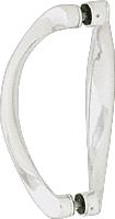 CRL 6" Brushed Nickel Back-To-Back Sculptured Solid Pull Handle