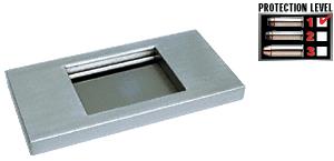 CRL Custom Size Deep Non-Ricochet Level 1 Protection Stainless Steel Shelf with Deal Tray