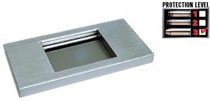 CRL Custom Size Deep Non-Ricochet Level 3 Protection Stainless Steel Shelf with Deal Tray