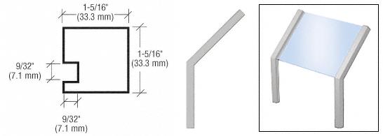 CRL Satin Anodized Sculptured Series Custom Size Self-Service Sneeze Guard