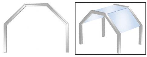 CRL Brite Anodized Sculptured Series Custom Size Double Self-Service Sneeze Guard