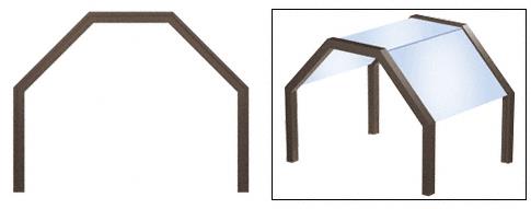 CRL Duranodic Bronze Sculptured Series Custom Size Double Self-Service Sneeze Guard