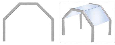 CRL Satin Anodized Sculptured Series Custom Size Double Self-Service Sneeze Guard