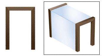 CRL Duranodic Bronze Sculptured Series Custom Size Front-Enclosed Sneeze Guard