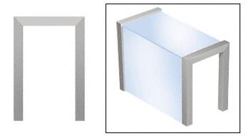 CRL Satin Anodized Sculptured Series Custom Size Front-Enclosed Sneeze Guard